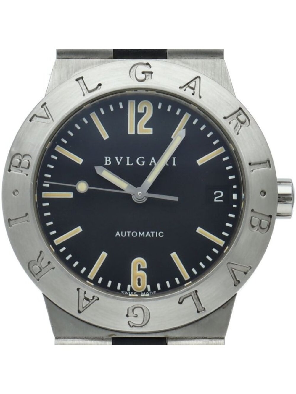 Bvlgari Diagono Sports Watch 35 Auto SS Leather Black